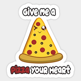 Pizza Heart Sticker